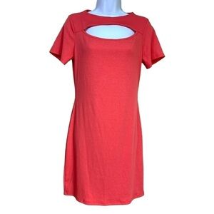 Large Juniors Peach Love California Short Sleeve Stretch 11 13 Dress Ribbed